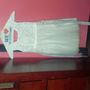 White flower girl, church dress little girls white dress